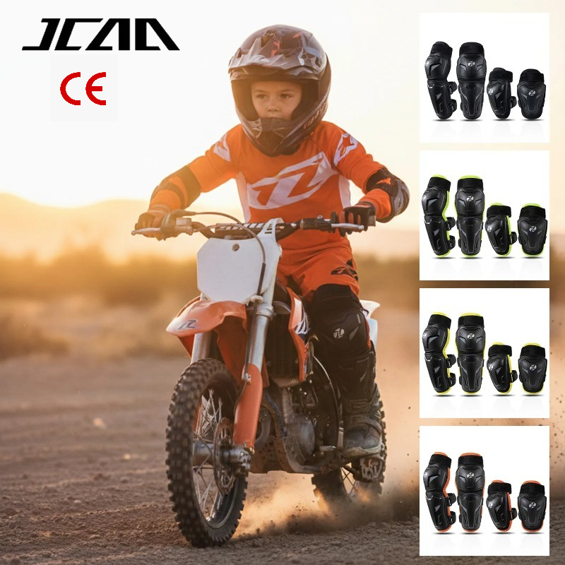 Mountain Biking Elbow Pads - ชุดสนับเข่าและสนับศอกป้องกันการตกสำหรับเด็ก, อุปกรณ์ป้องกันสำหรับมอเตอร์ครอสแบบปรับได้, อุปกรณ์ป้องกันสำหรับเด็กที่ทนทานสำหรับจักรยานเสือภูเขา