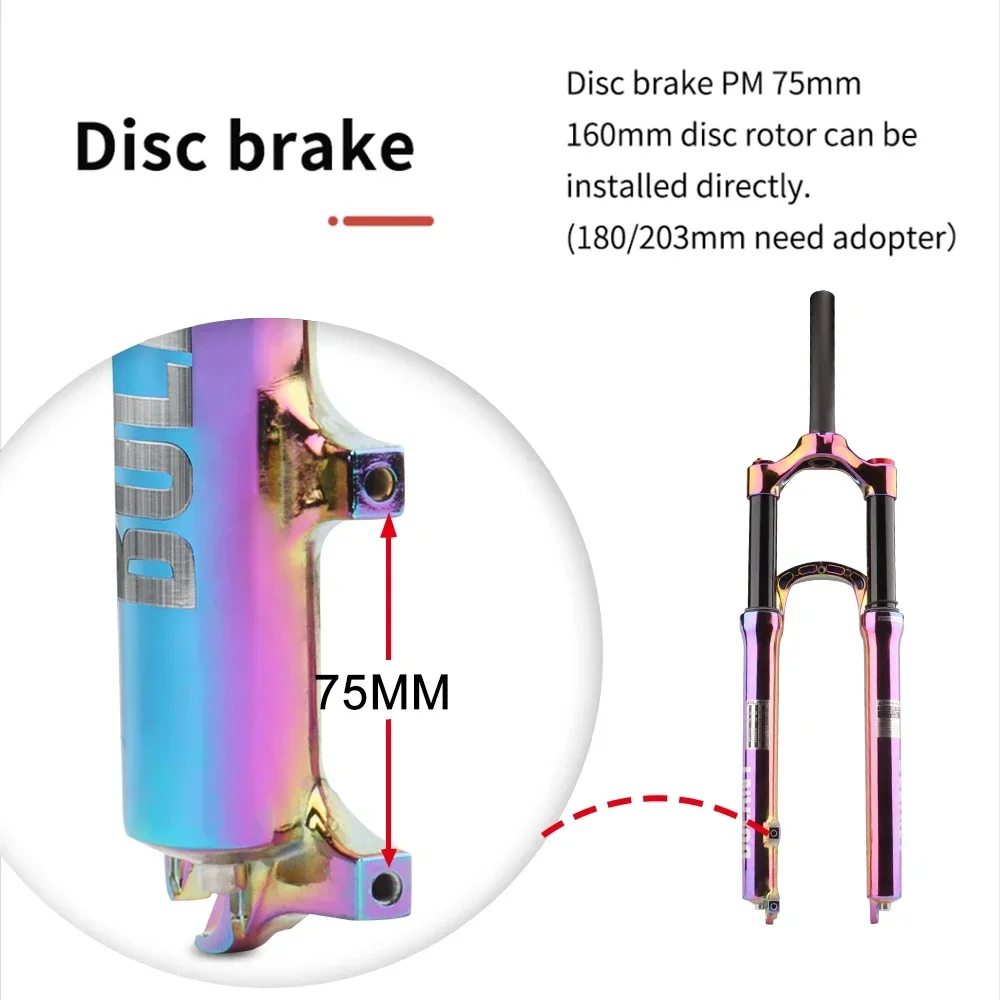 Mtb Fork Air - โช้คจักรยานเสือภูเขาแบบลม รุ่น Rainbow 27.5/29er ขนาด 120