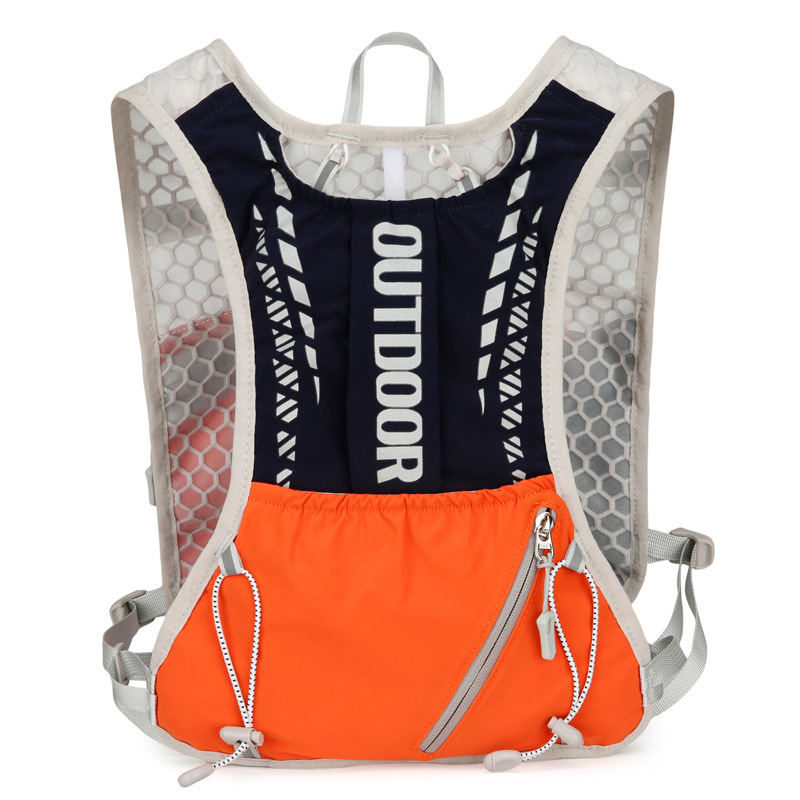 Mountain Biking Rucksack - เสื้อกั๊กสะท้อนแสงสำหรับวิ่ง ปั่นจักรยาน พร้อมช่องใส่ถุงน้ำ สำหรับกีฬากลางแจ้ง ปีนเขา เดินป่า
