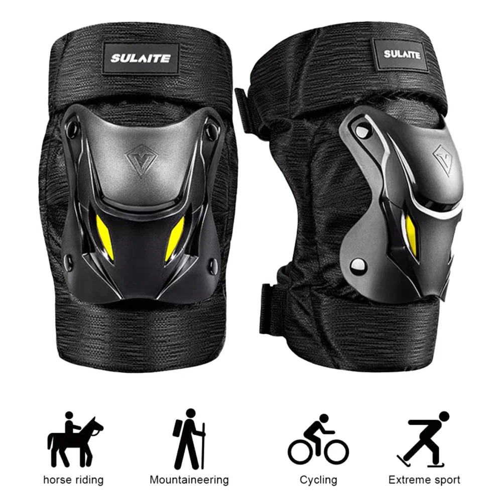 Mountain Biking Elbow Pads - ชุดป้องกันเข่าและข้อศอกสำหรับรถจักรยานยนต์ไฟฟ้า 1 คู่ สำหรับการแข่งขันมอเตอร์ครอส สีดำ สำหรับการปั่นจักรยานเสือภูเขาและการแข่งขัน