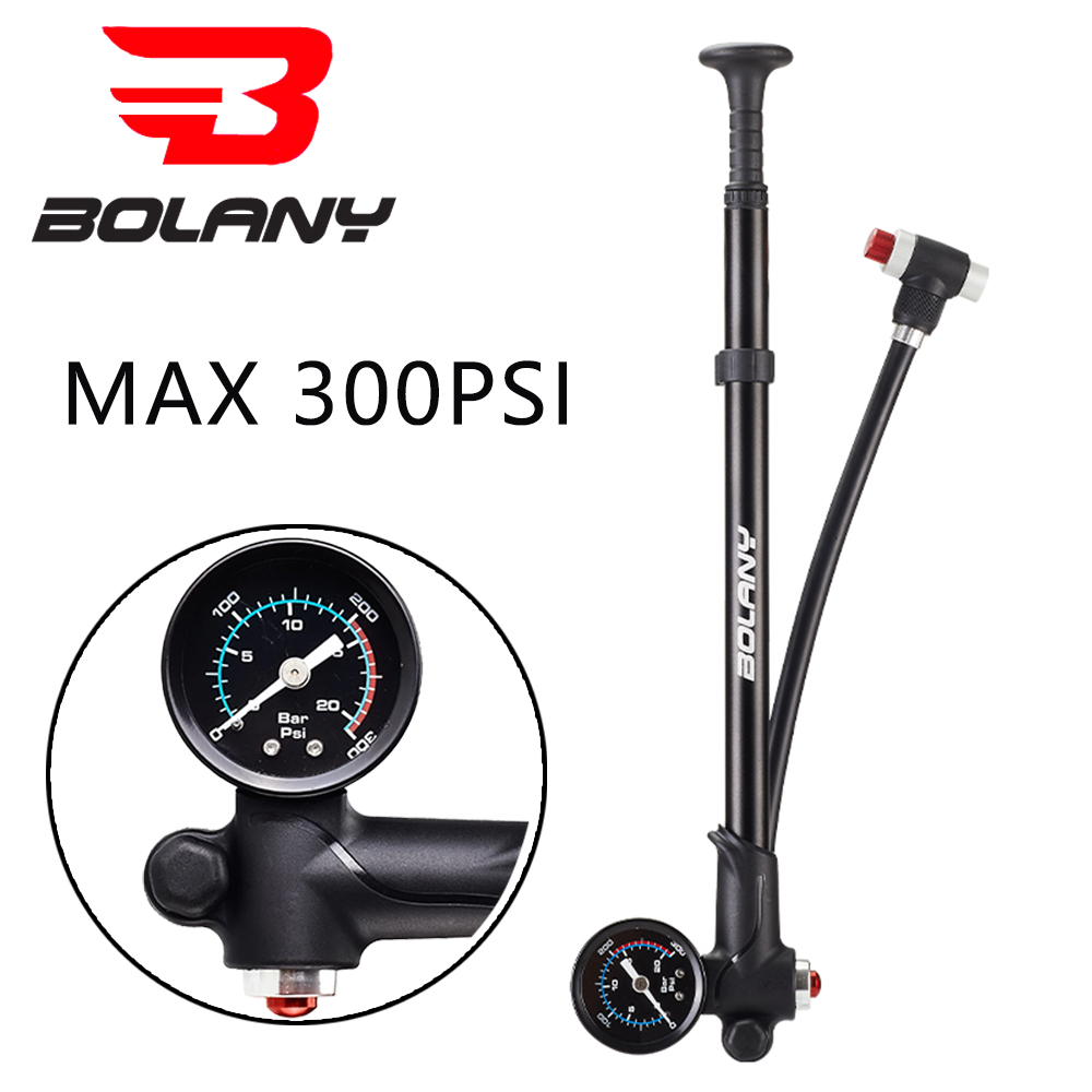 Mtb Fork Air - ปั๊มมือสำหรับจักรยานที่เติมลมจักรยานแบบพกพาช่วงล่าง300psi ปั๊มลม bolany ส้อมสูงสุดปั๊มลมมือพร้อมมาตรวัดความดัน