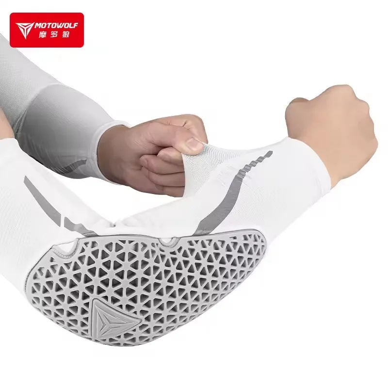 Mountain Biking Elbow Pads - แผ่นรองข้อศอกสำหรับรถจักรยานยนต์ ระบายอากาศได้ดีในฤดูร้อน ปลอกแขนป้องกันข้อศอกสำหรับมอเตอร์ครอส ปลอกแขนป้องกันสำหรับปั่นจักรยานเสือภูเขา อุปกรณ์สำหรับรถจักรยานยนต์