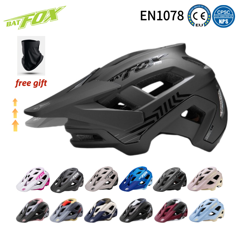 Mountain Biking Gear For Men - หมวกกันน็อคจักรยานเสือภูเขา BATFOX ปรับได้ น้ำหนักเบา สำหรับกีฬากลางแจ้ง หมวกจักรยานเสือภูเขา