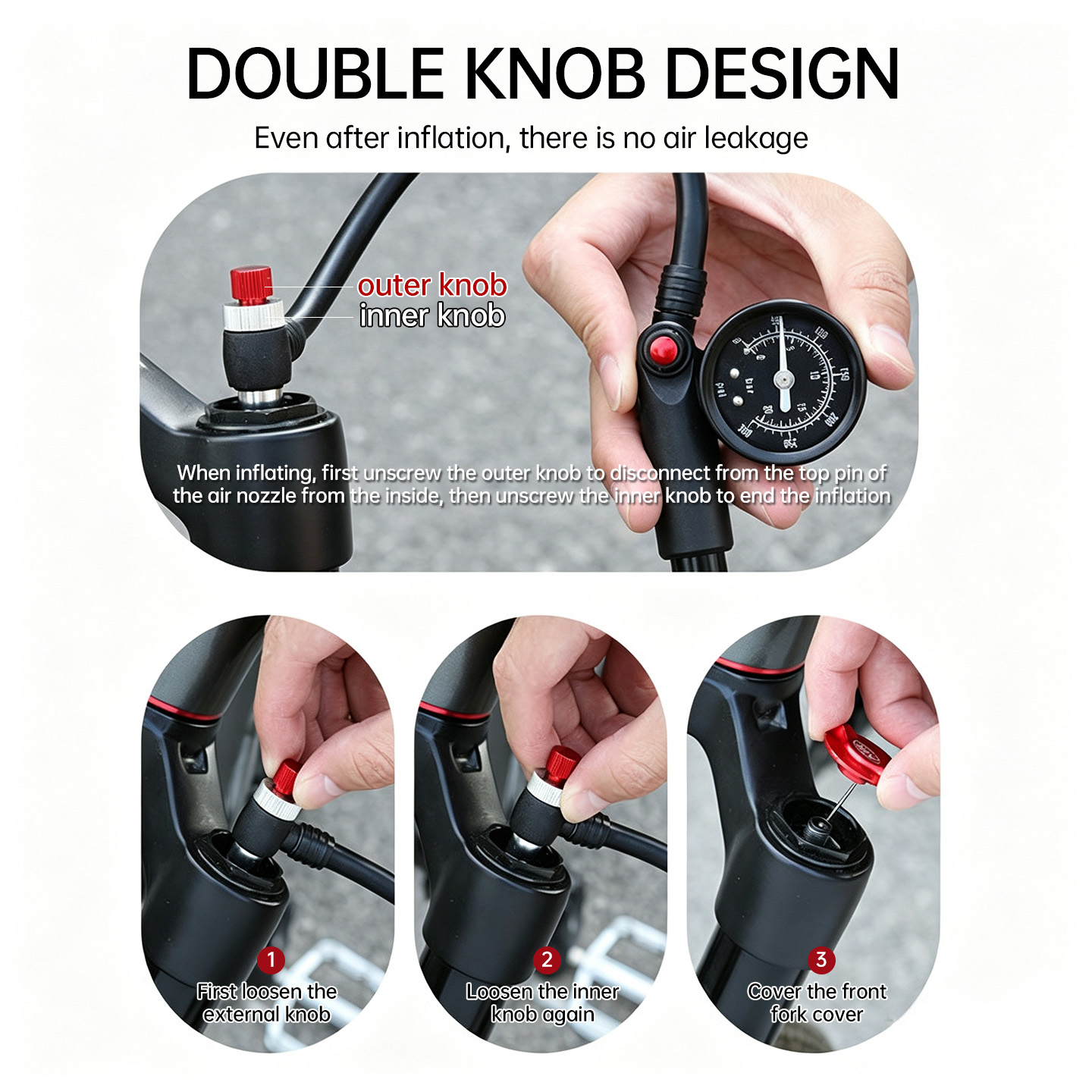 BLOOKE MTB ปั๊มลมแรงดันสูง ปั๊ - Mtb Fork Air บทวิจารณ์และราคา