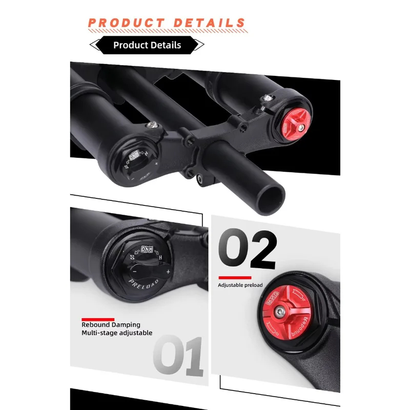 โช้คหน้าจักรยานเสือภูเขา DNM U - Mtb Fork Air บทวิจารณ์และราคา