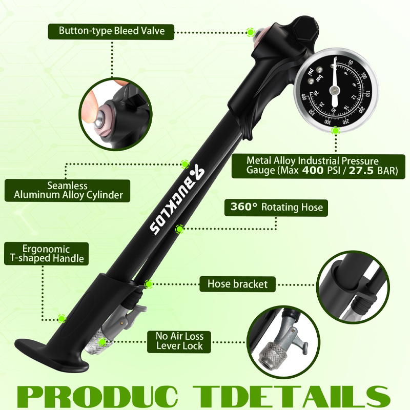 ปั๊มลมจักรยาน BUCKLOS 400psi 3 - Mtb Fork Air บทวิจารณ์และราคา