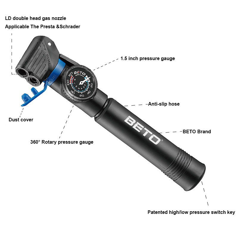 BETO ปั๊มจักรยานมินิปั๊มมือ AV - Mtb Fork Air บทวิจารณ์และราคา