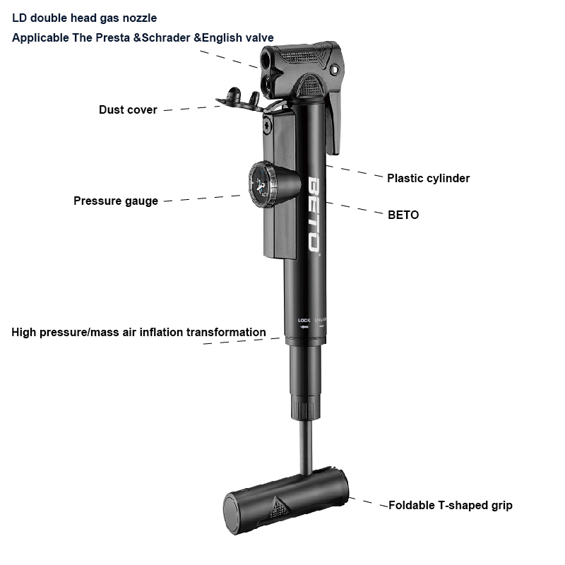 BETO ปั๊มจักรยานมินิปั๊มมือ AV - Mtb Fork Air บทวิจารณ์และราคา
